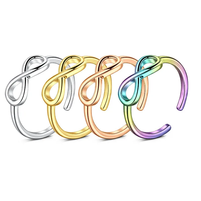 Mulit-color Eight character toe ring