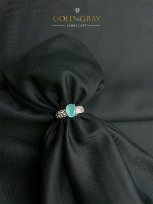 Multicolour Onyx Solitaire Ring with Crystal Pavé Band