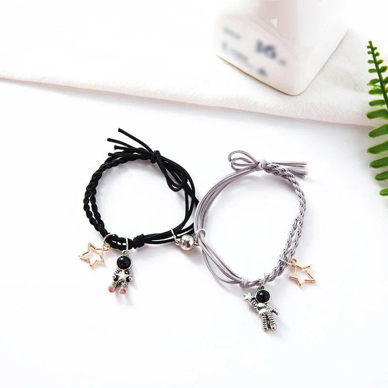 Natural Stone Couple Bracelet Crystal Set (2 pieces)