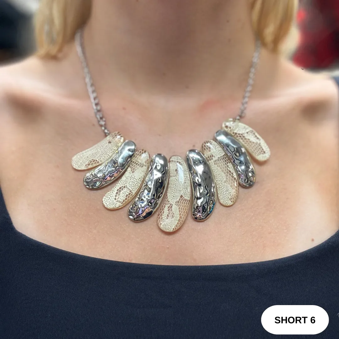 Necklace Short Silver/Bead