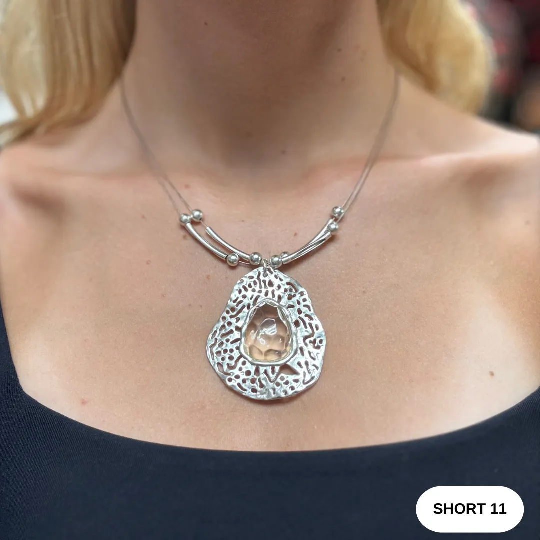 Necklace Short Silver/Bead