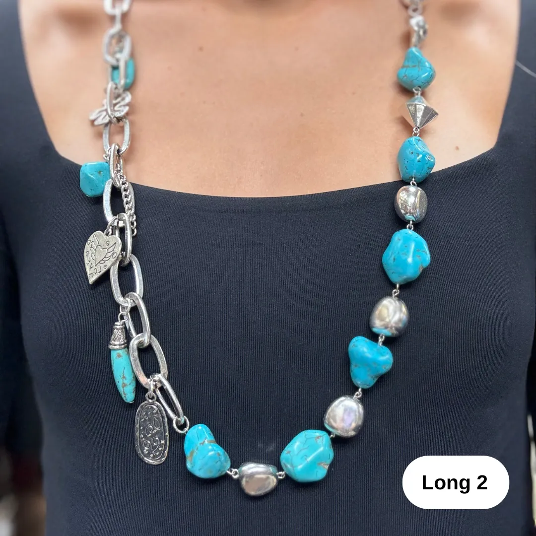 Necklace Short/Long Turquoise