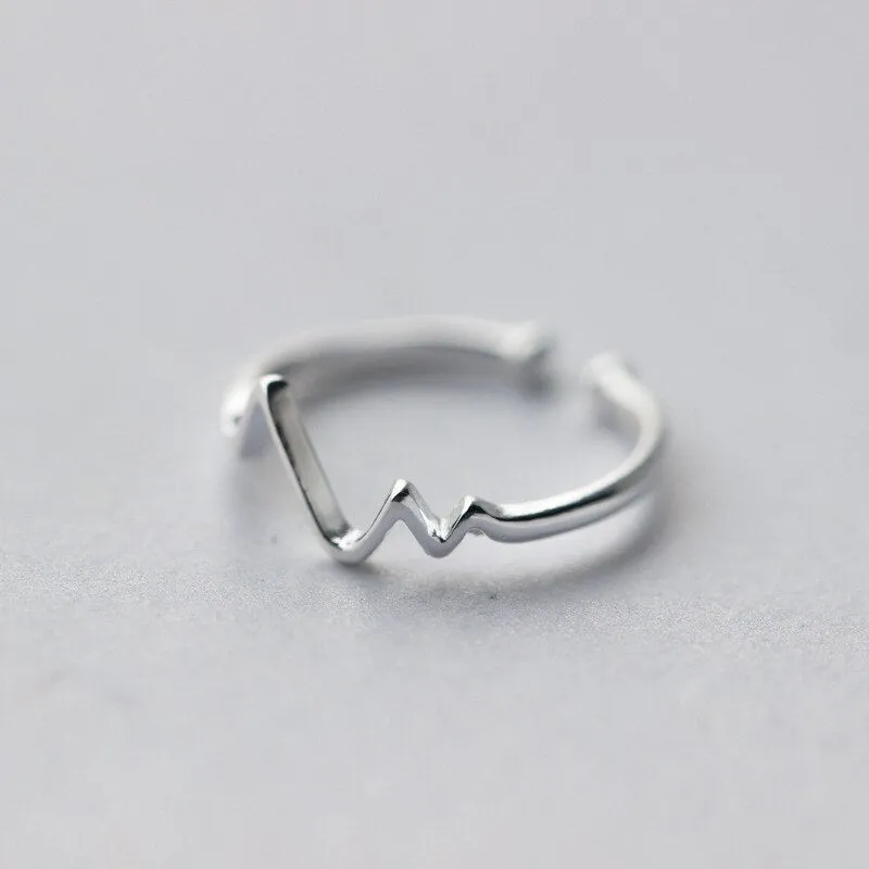 New 925 Sterling Silver simple leaf/cross ring female small fresh leaf