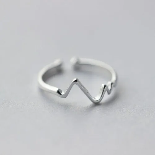 New 925 Sterling Silver simple leaf/cross ring female small fresh leaf