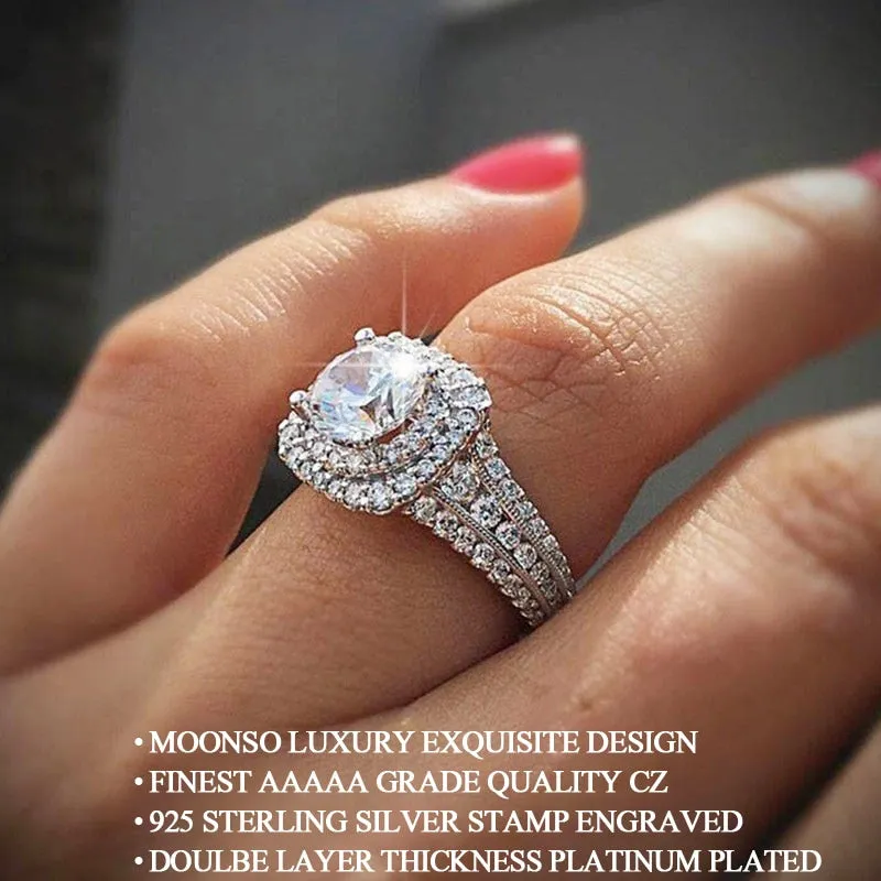 New Arrival Splendid Luxury Round Cut Designer AAA  Quality CZ Diamonds High End Rings