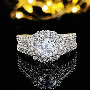 New Arrival Splendid Luxury Round Cut Designer AAA  Quality CZ Diamonds High End Rings