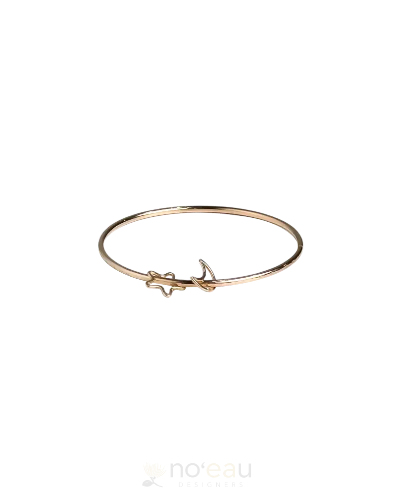 NOEAU - Size 8 14k Goldfilled Bangle With Tahitian Pearl & Assorted Charm