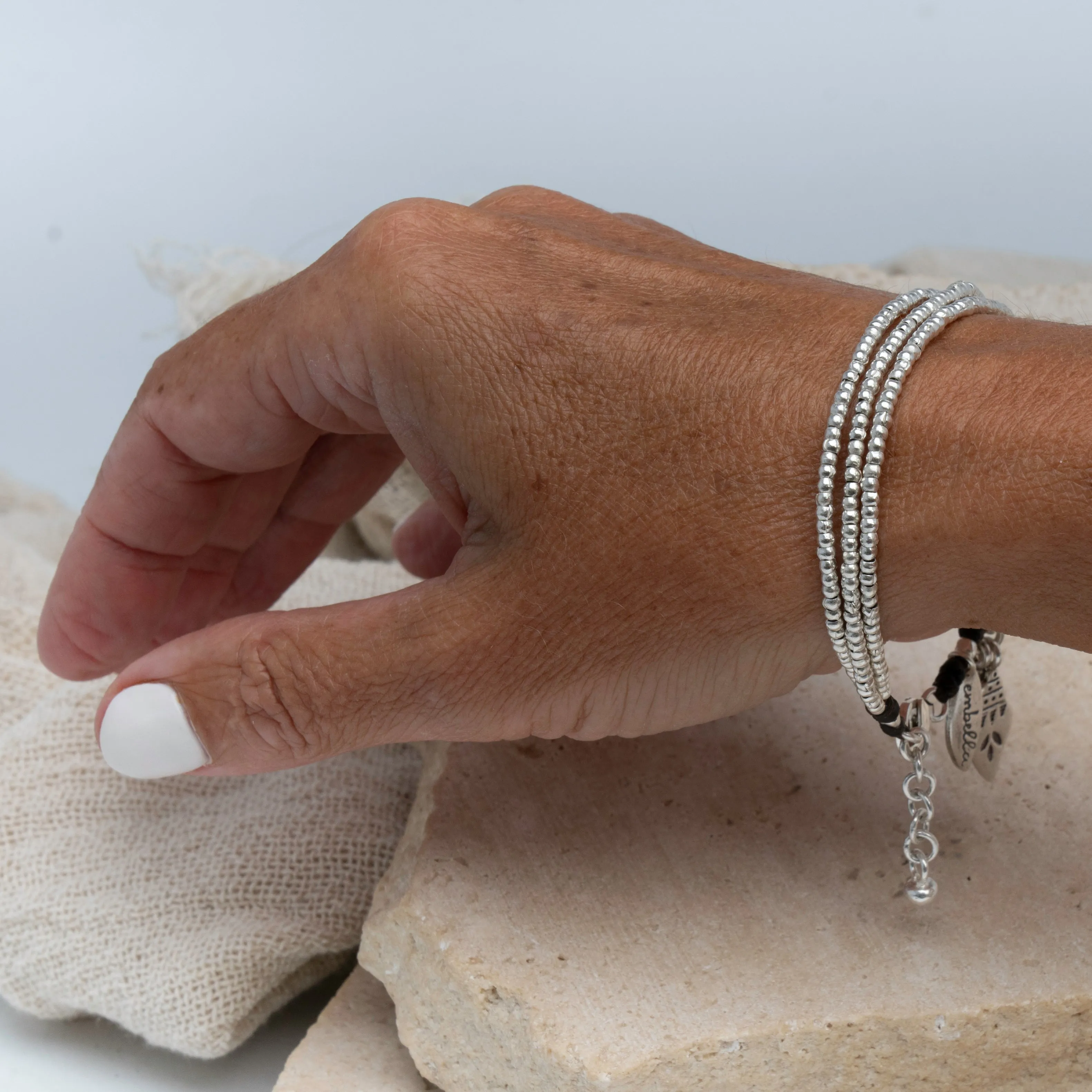 Ocean Pebble Trio Bracelet