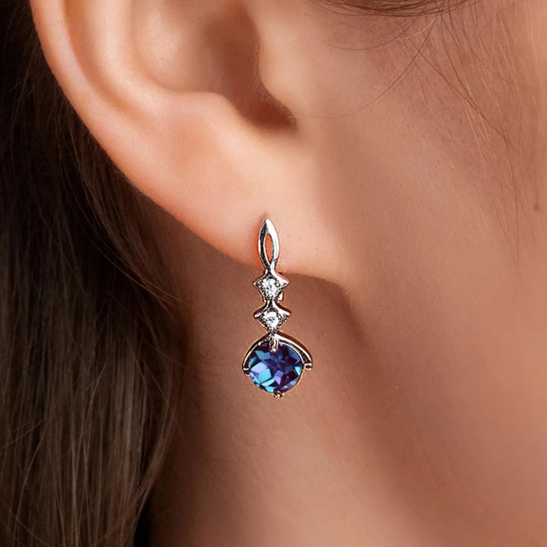 Opulent' Alexandrite Unique Dangling  Earrings