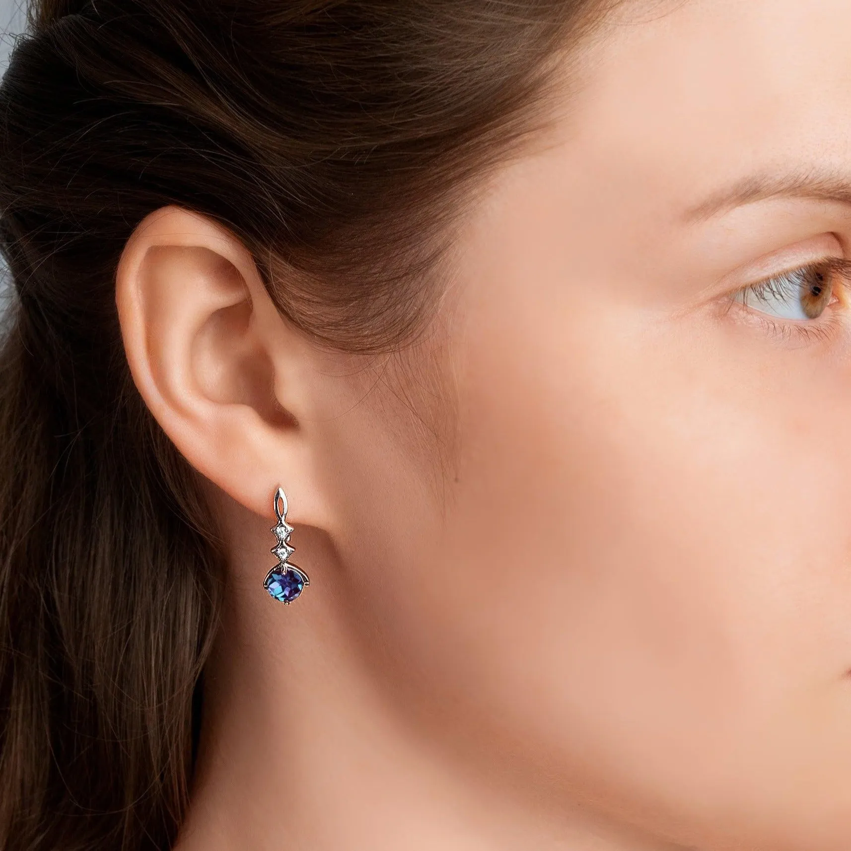 Opulent' Alexandrite Unique Dangling  Earrings