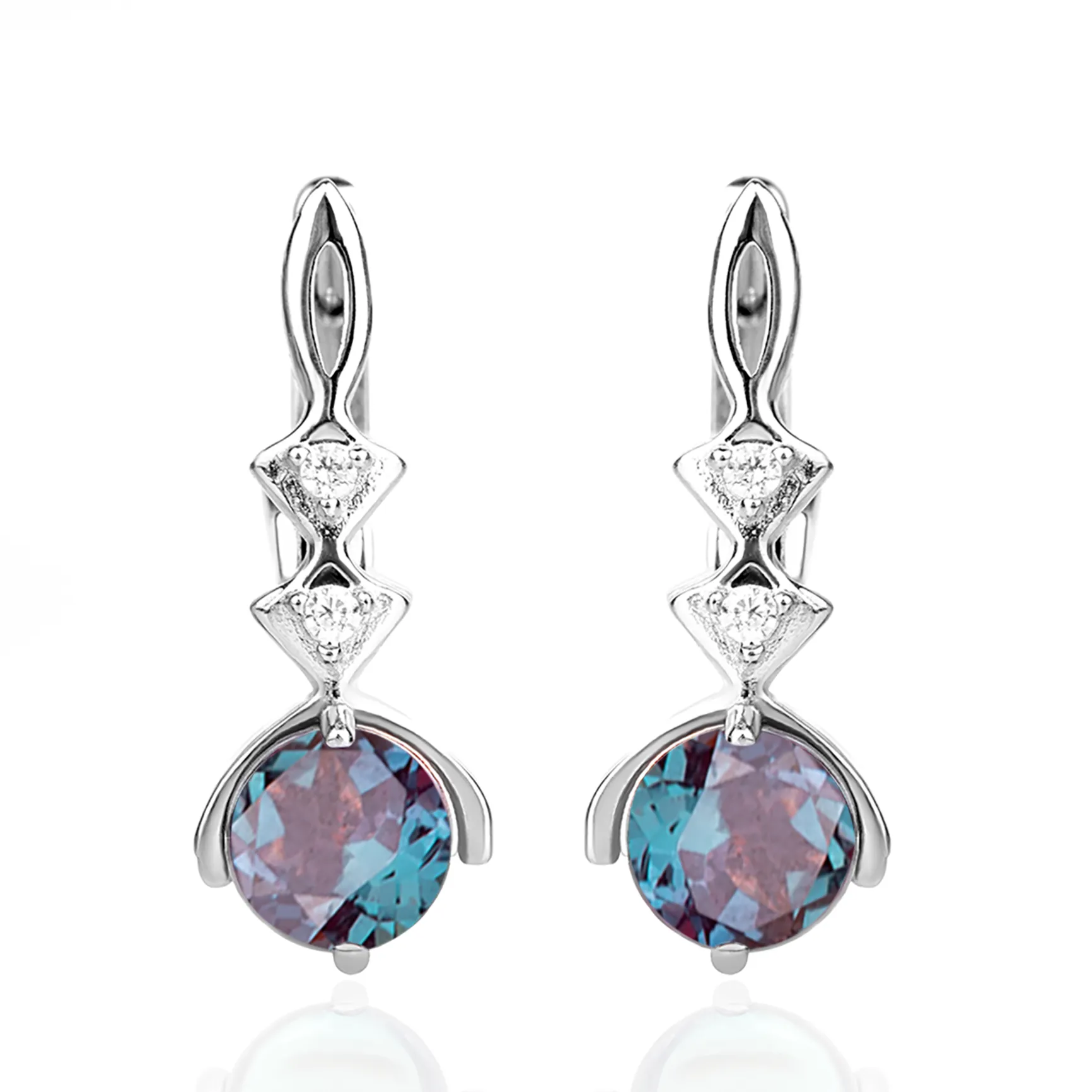 Opulent' Alexandrite Unique Dangling  Earrings
