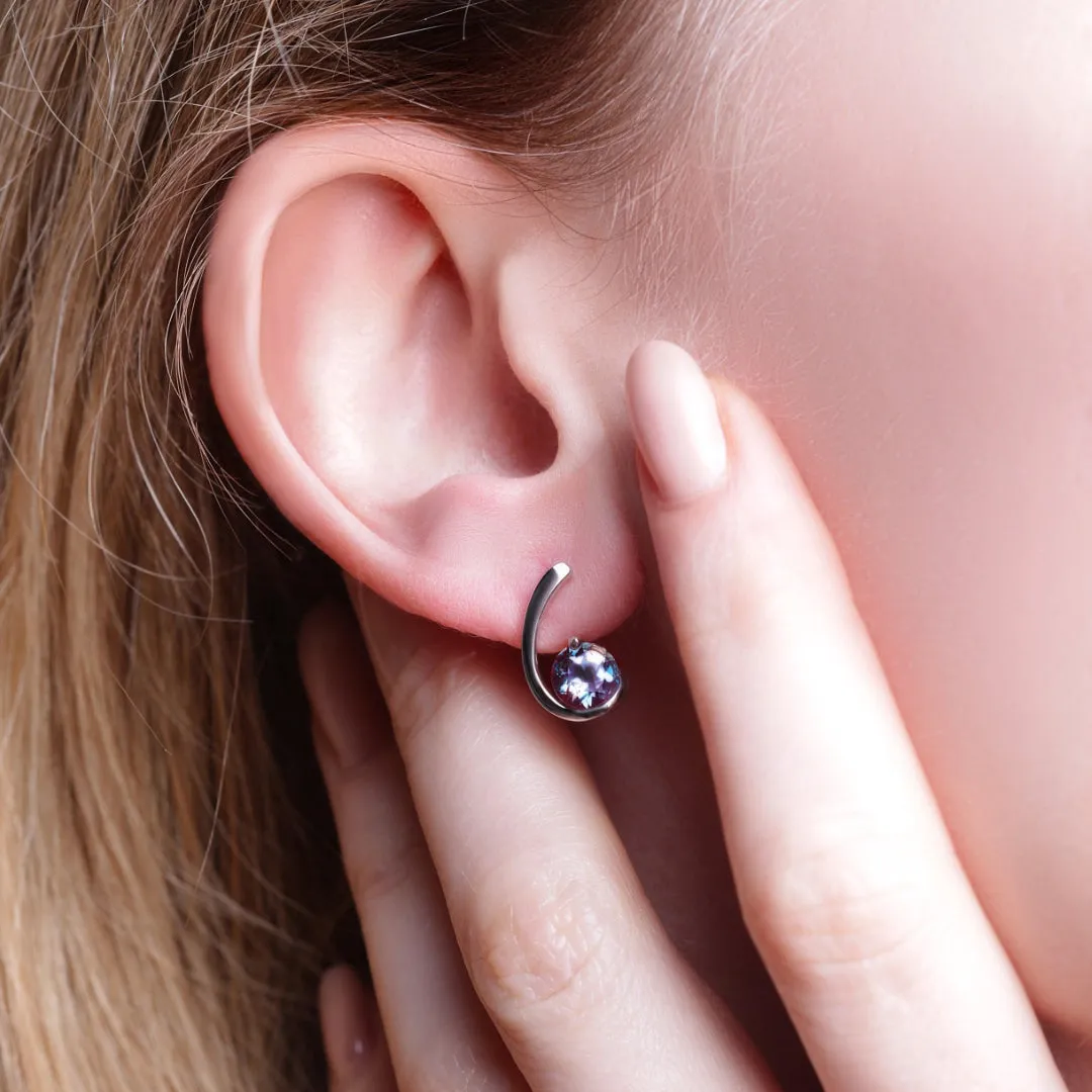 'Opulent' Alexandrite Unique Drop  Earrings