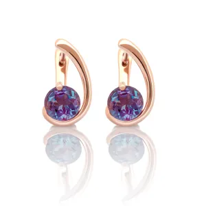'Opulent' Alexandrite Unique Drop  Earrings