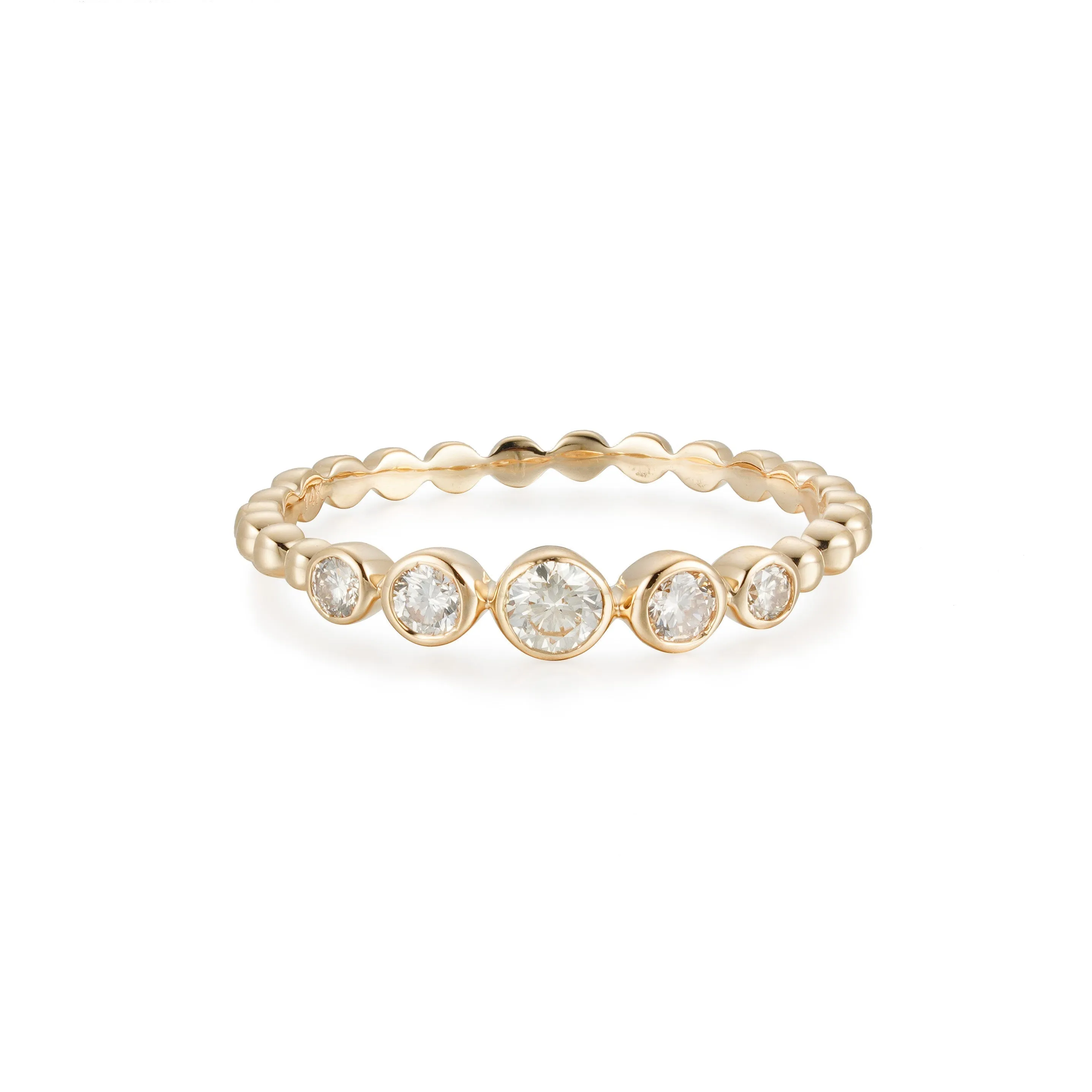 Orchid Gems Beaded Diamond Ring