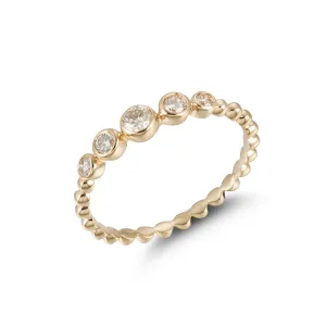 Orchid Gems Beaded Diamond Ring