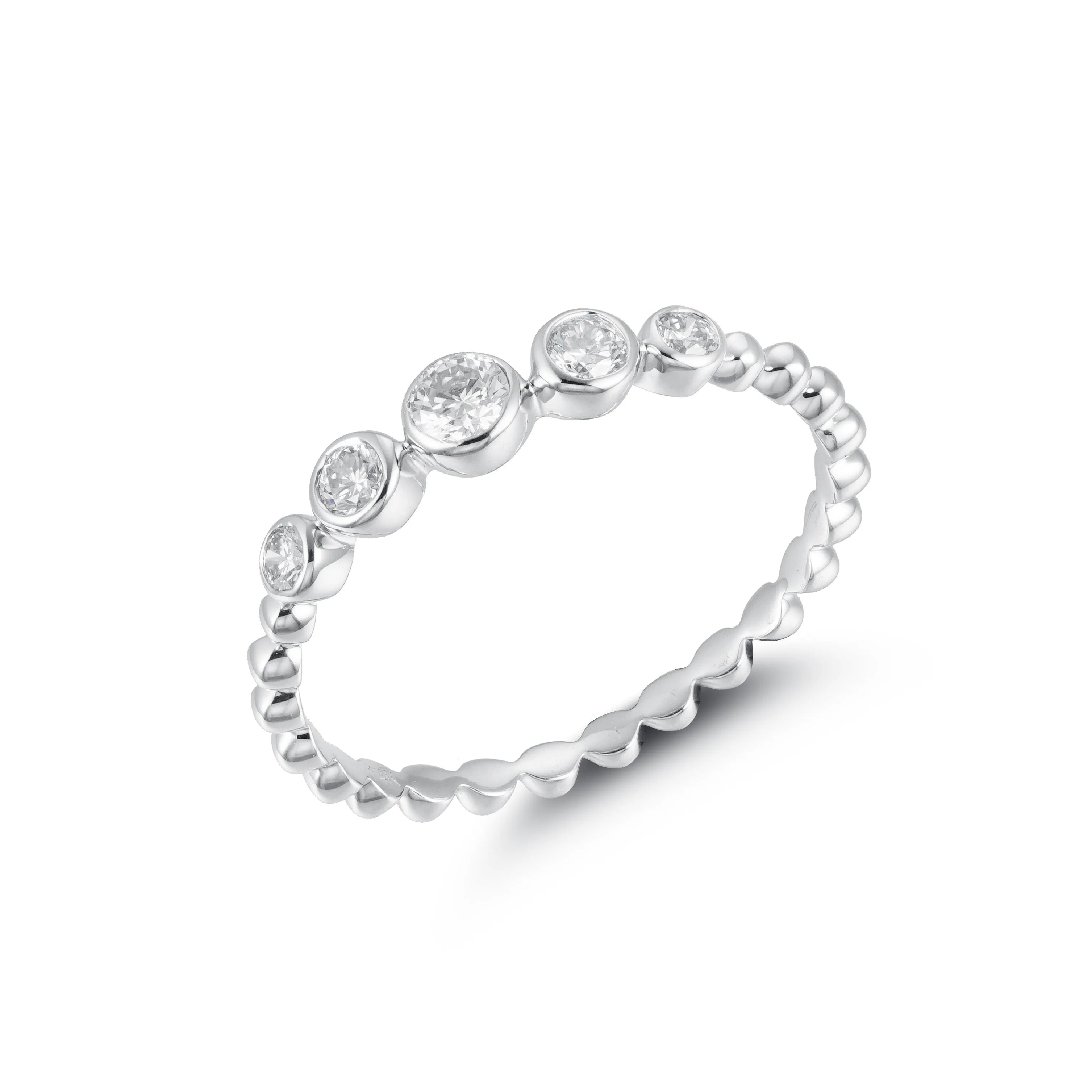 Orchid Gems Beaded Diamond Ring