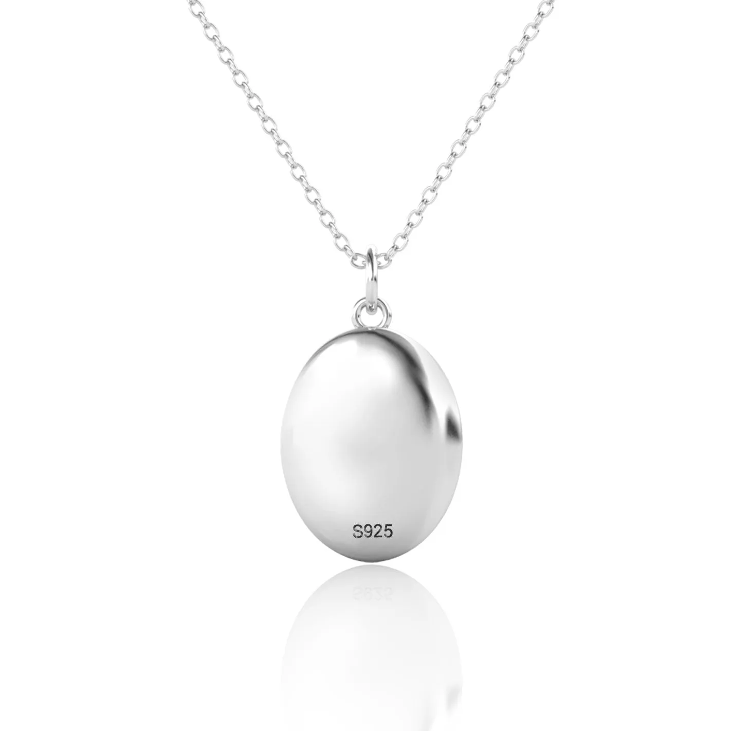 Oval Personalised Photo Locket Necklace | Photo Necklace | Picture Necklace | Sterling Silver