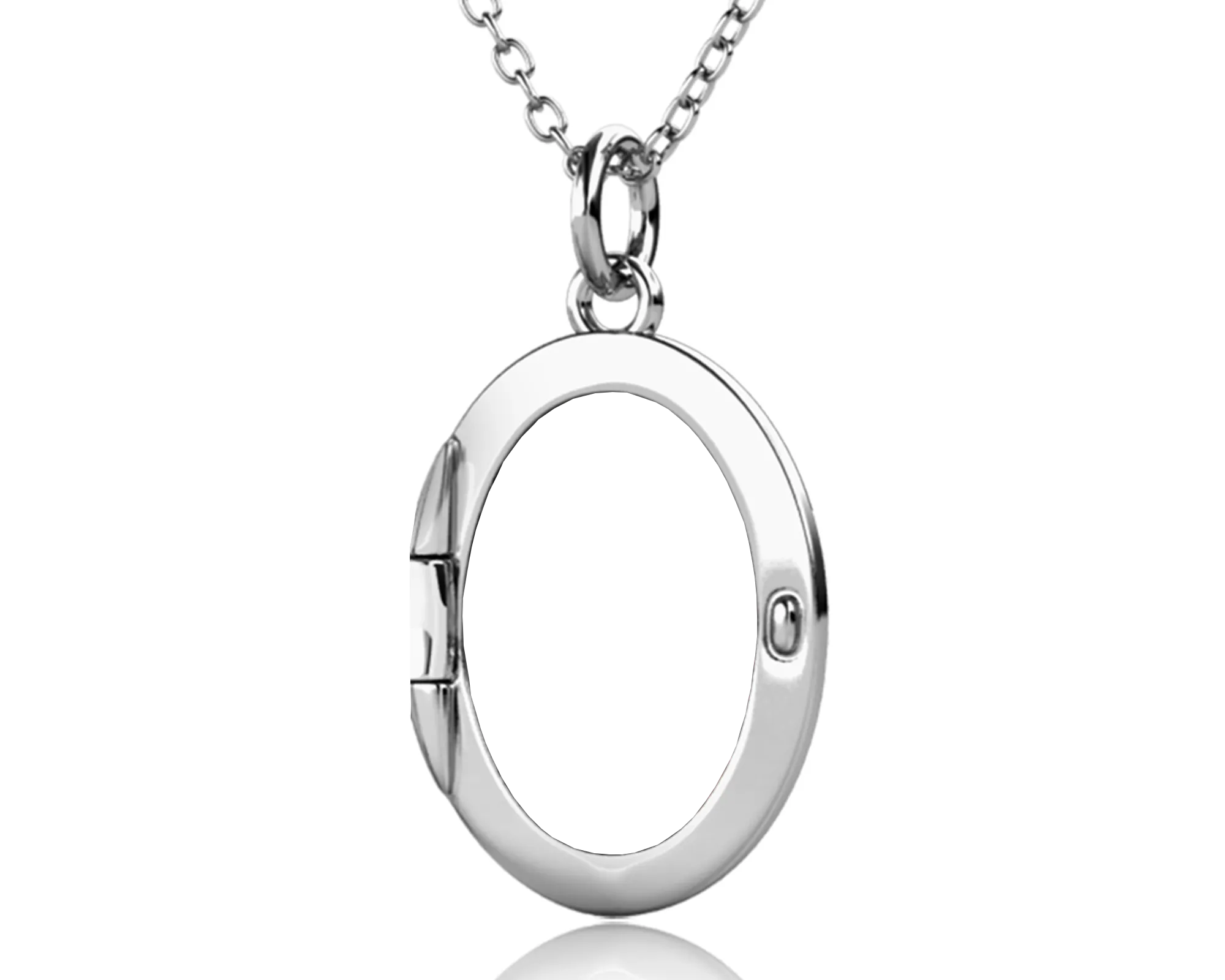 Oval Personalised Photo Locket Necklace | Photo Necklace | Picture Necklace | Sterling Silver