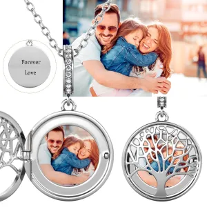Personalised Photo Locket Necklace| Family Tree Necklace | Photo Necklace | Picture Necklace | Sterling Silver