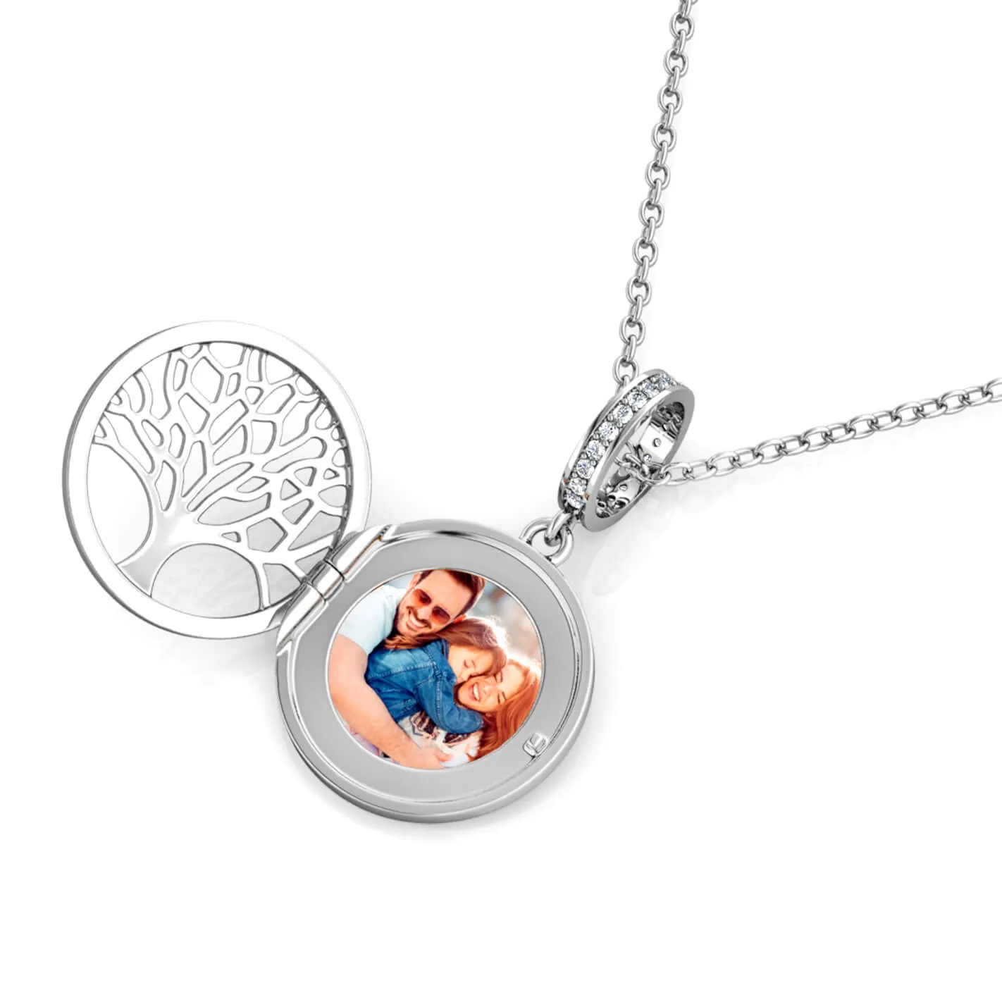 Personalised Photo Locket Necklace| Family Tree Necklace | Photo Necklace | Picture Necklace | Sterling Silver