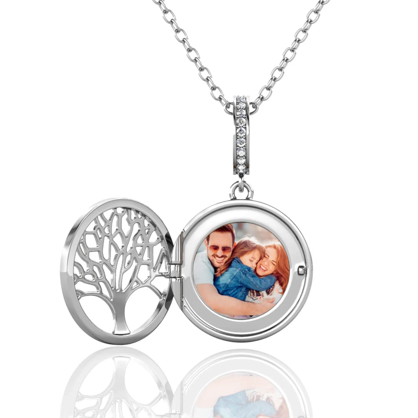 Personalised Photo Locket Necklace| Family Tree Necklace | Photo Necklace | Picture Necklace | Sterling Silver