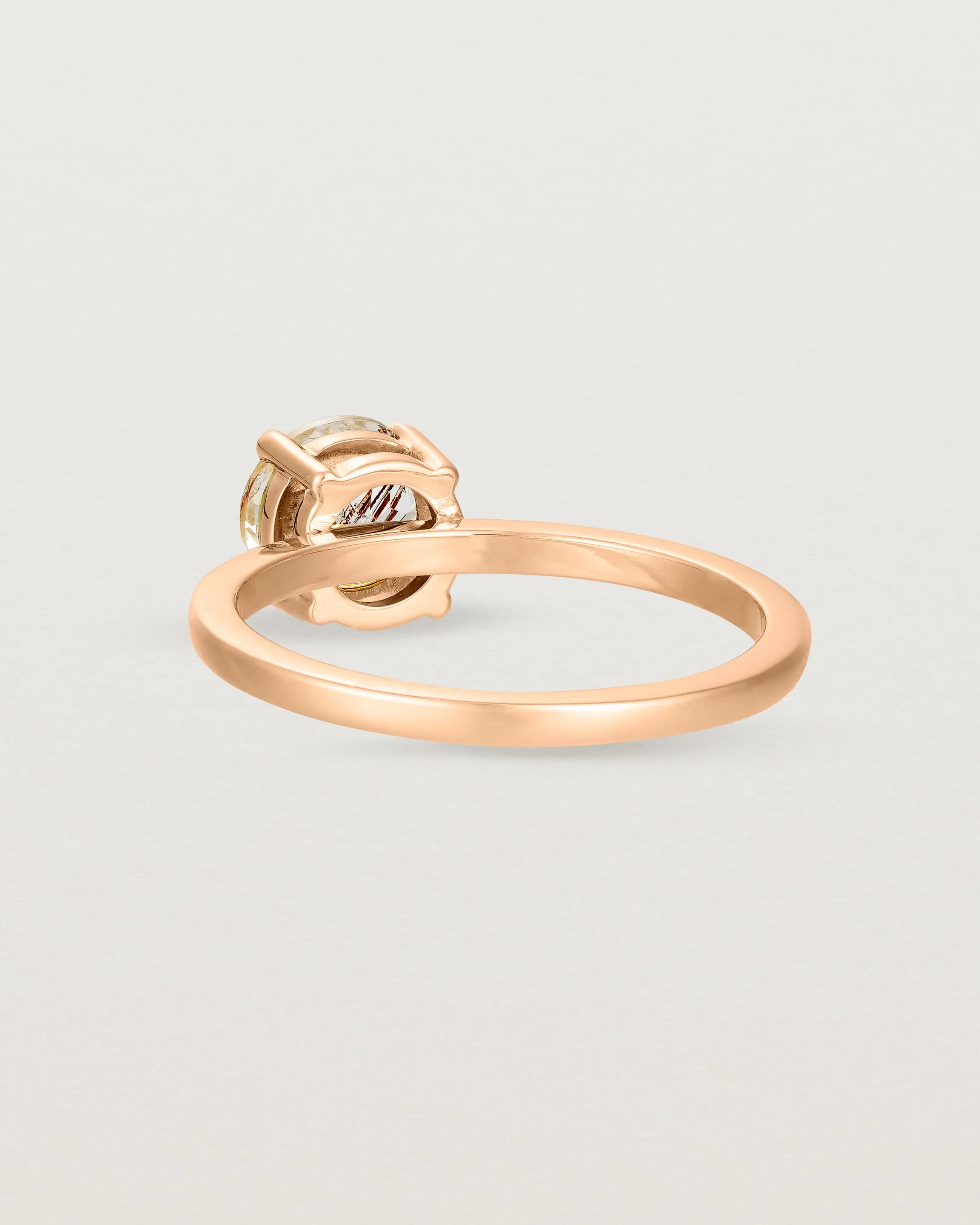 Petite Una Round Solitaire | Rutilated Quartz