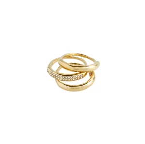 PILGRIM Bloom Recycled Crystal Ring 3-In-1