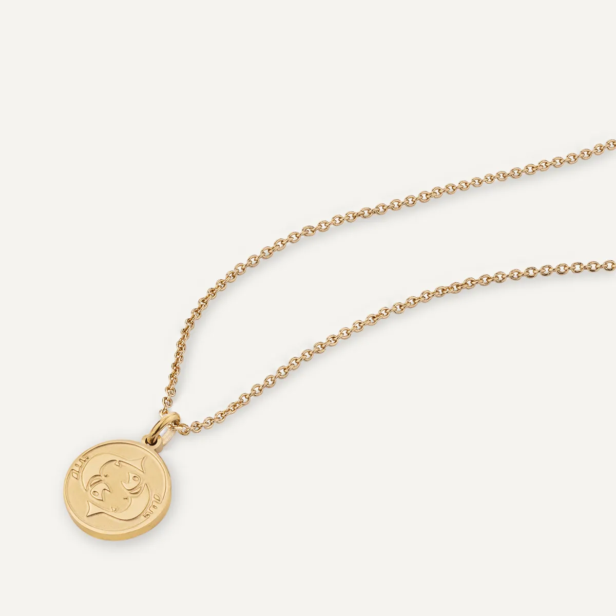 Pisces Zodiac Necklace In Gold-Tone (Feb 19 – March 20)