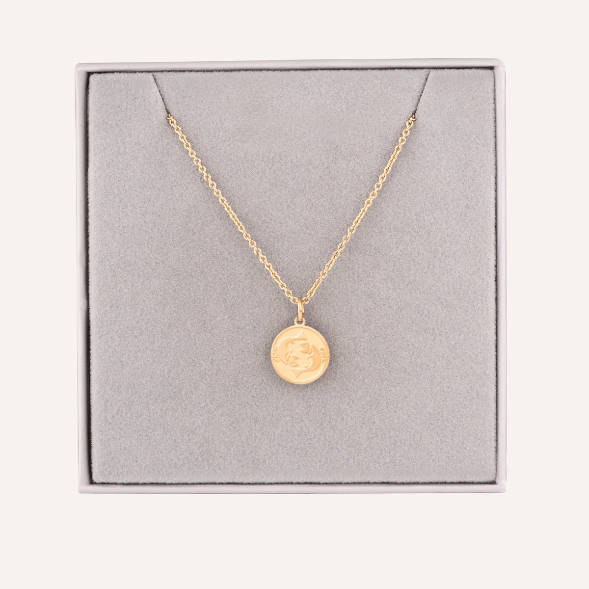 Pisces Zodiac Necklace In Gold-Tone (Feb 19 – March 20)
