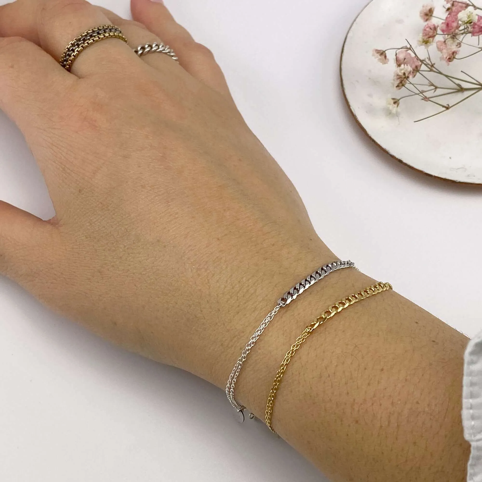 POPI DOUBLE CHAIN BRACELET