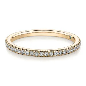 Premium Lab-Grown Diamond, 0.23 carat TW round brilliant wedding or eternity band in 18 carat yellow gold