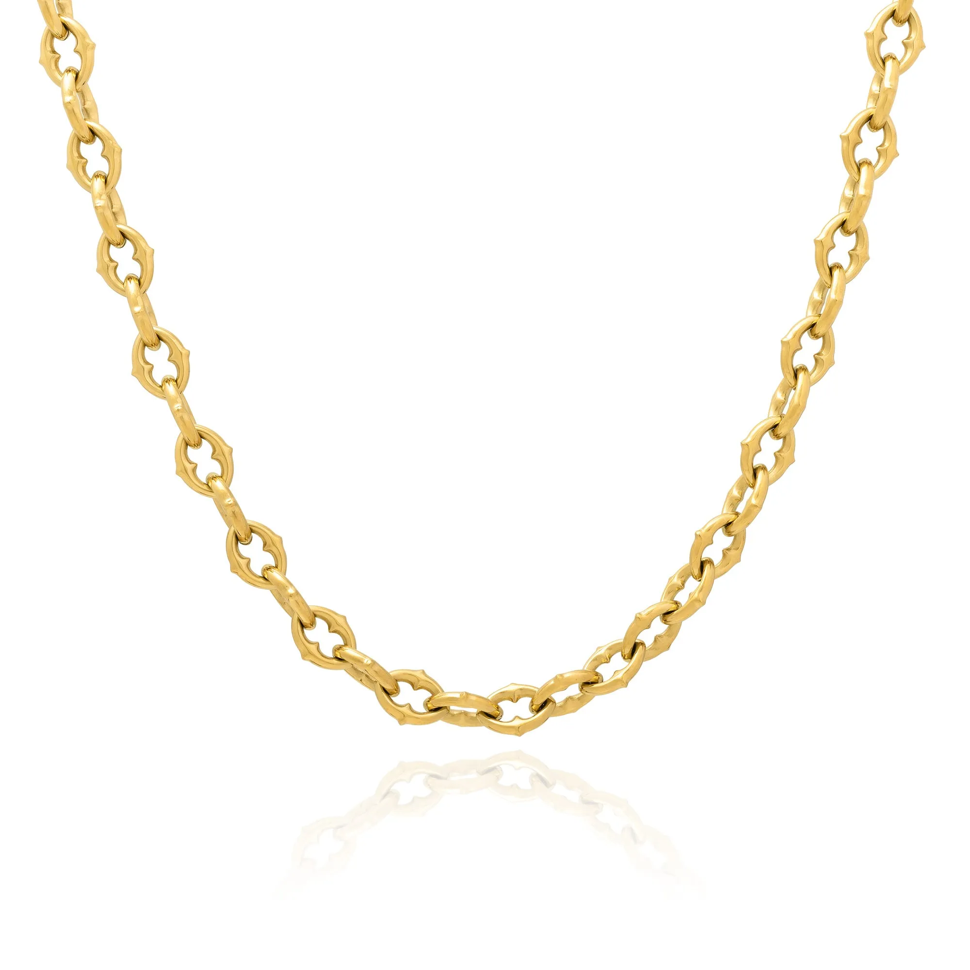 "The Cathedral" 9mm Spiked Chain (Gold)