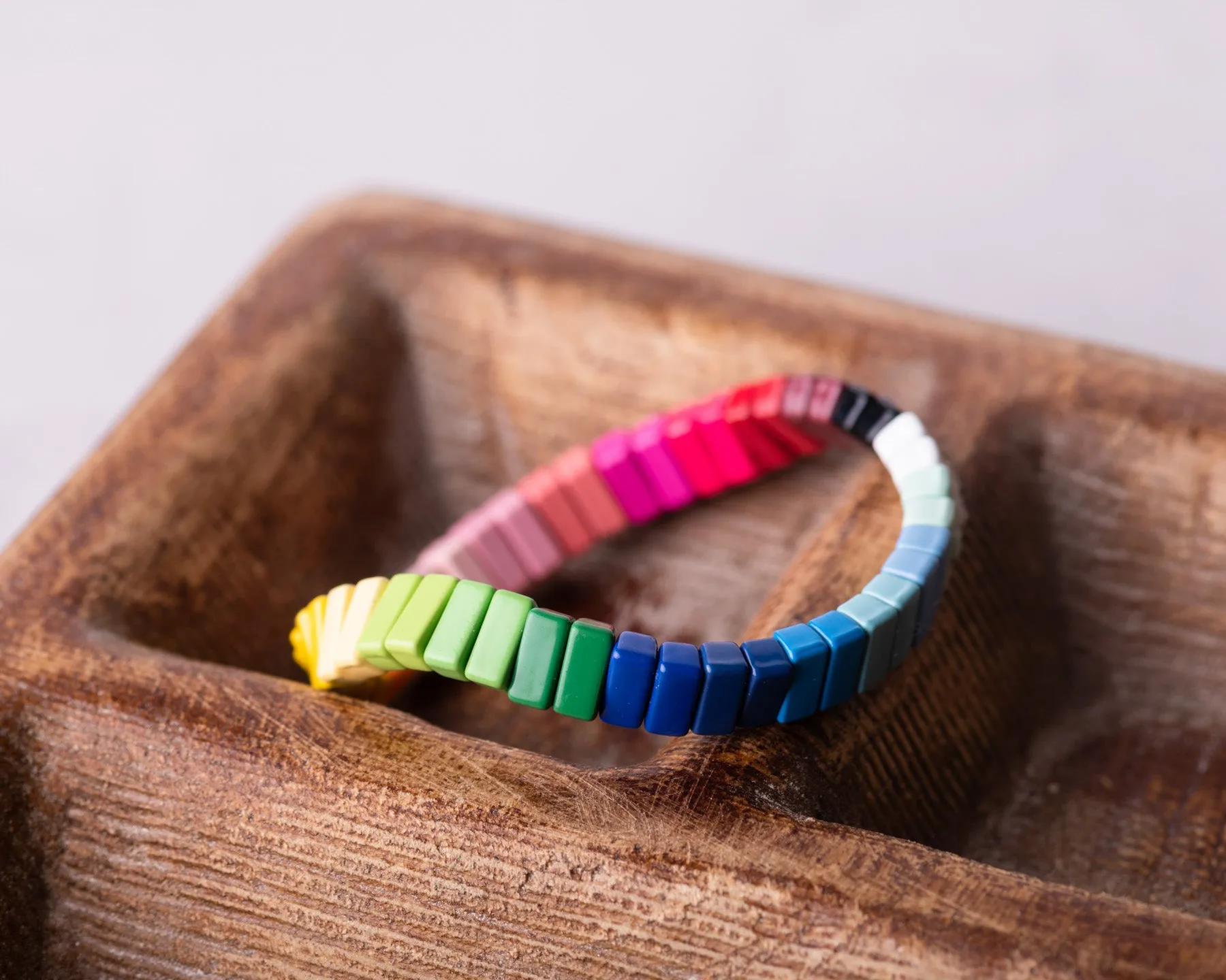 Rainbow Tile Bracelet