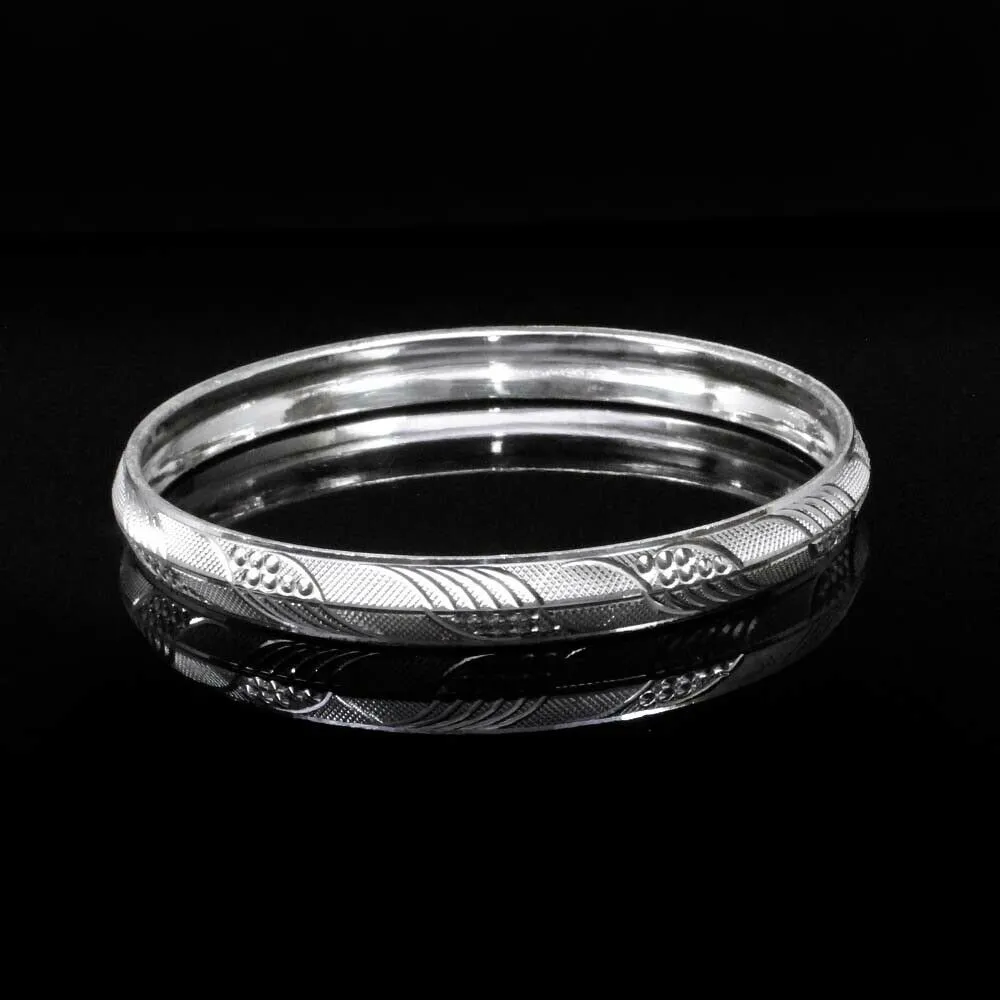 Real Sterling Silver Men's Designer Bangle
