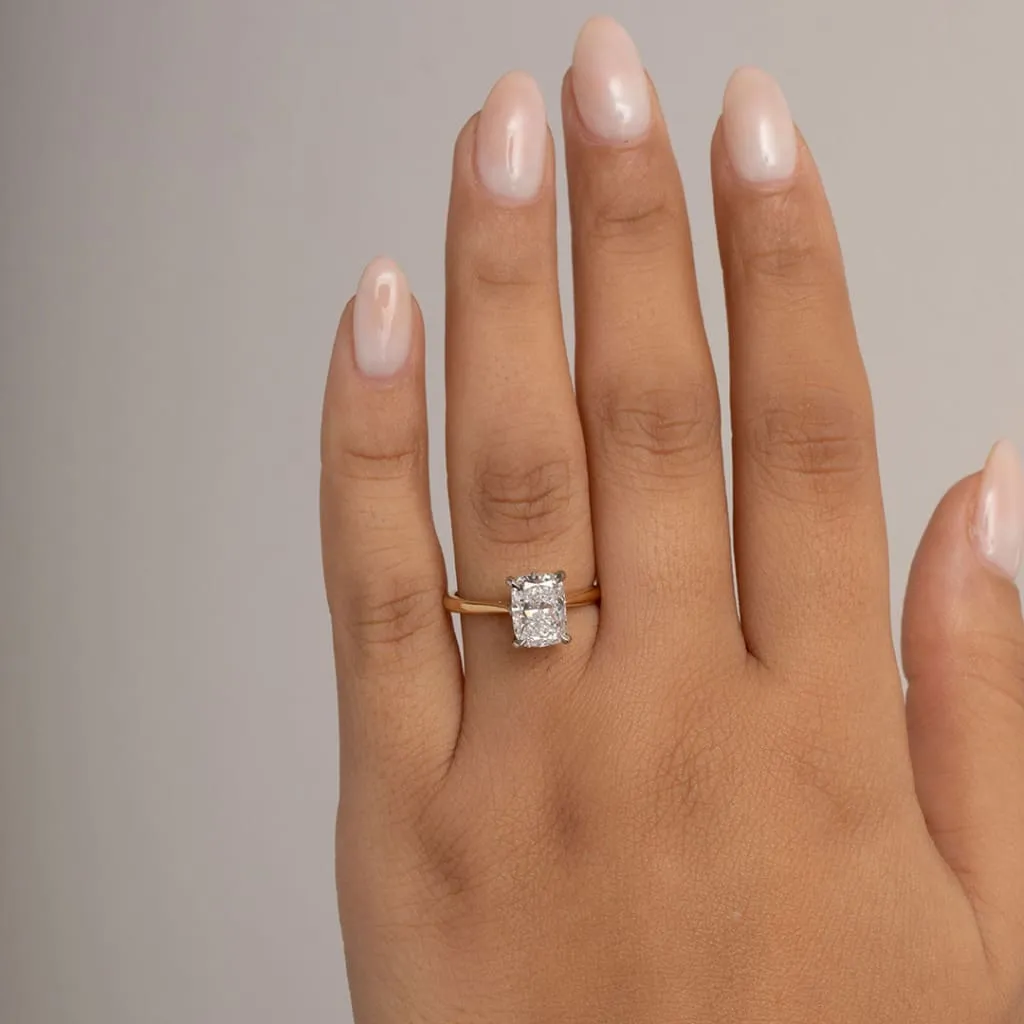 ROCHELLE | Cushion Solitaire Lab Diamond Set in 18ct Gold 2.00ct