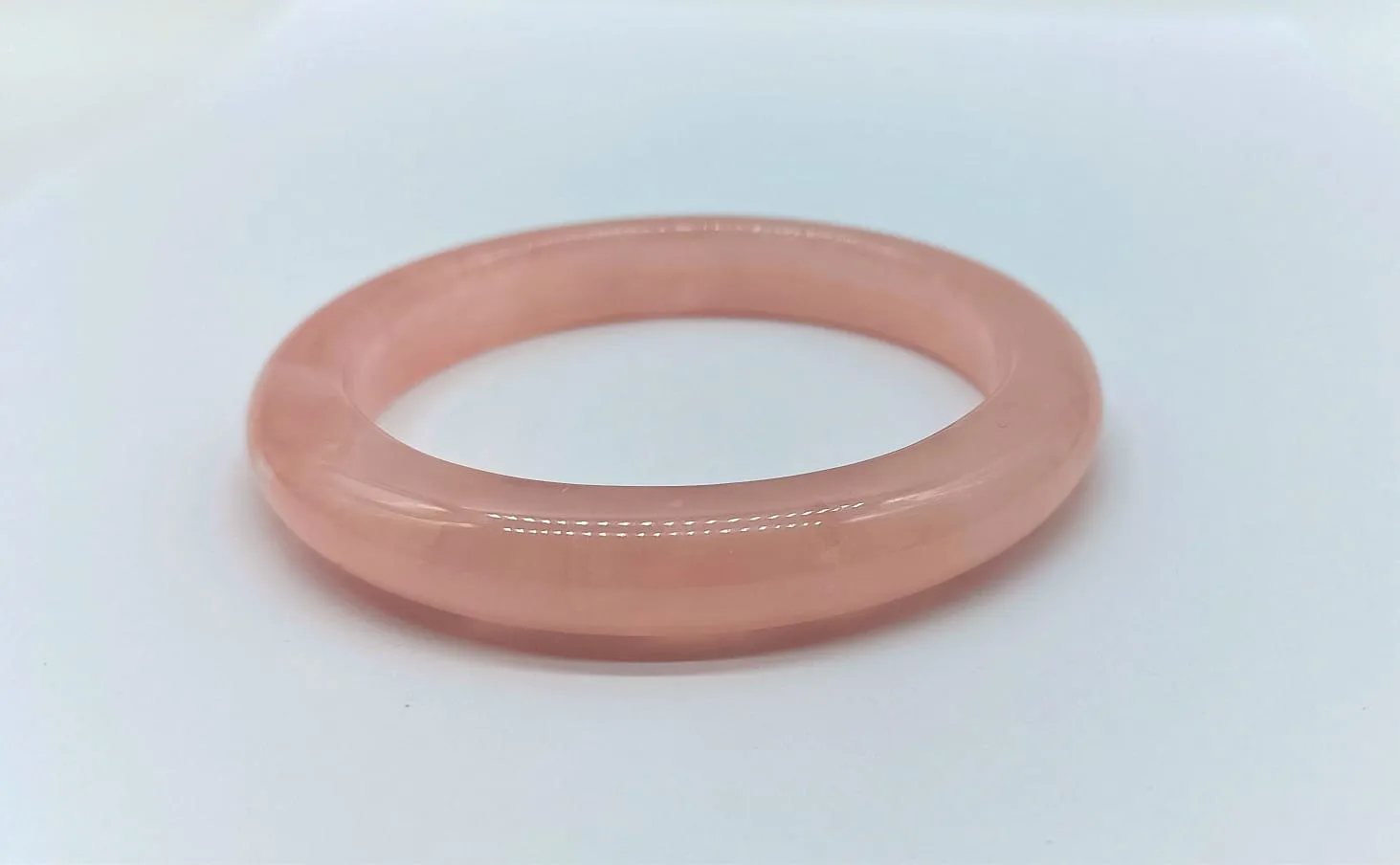 Rose Quartz Bangle - Diameter 6cm