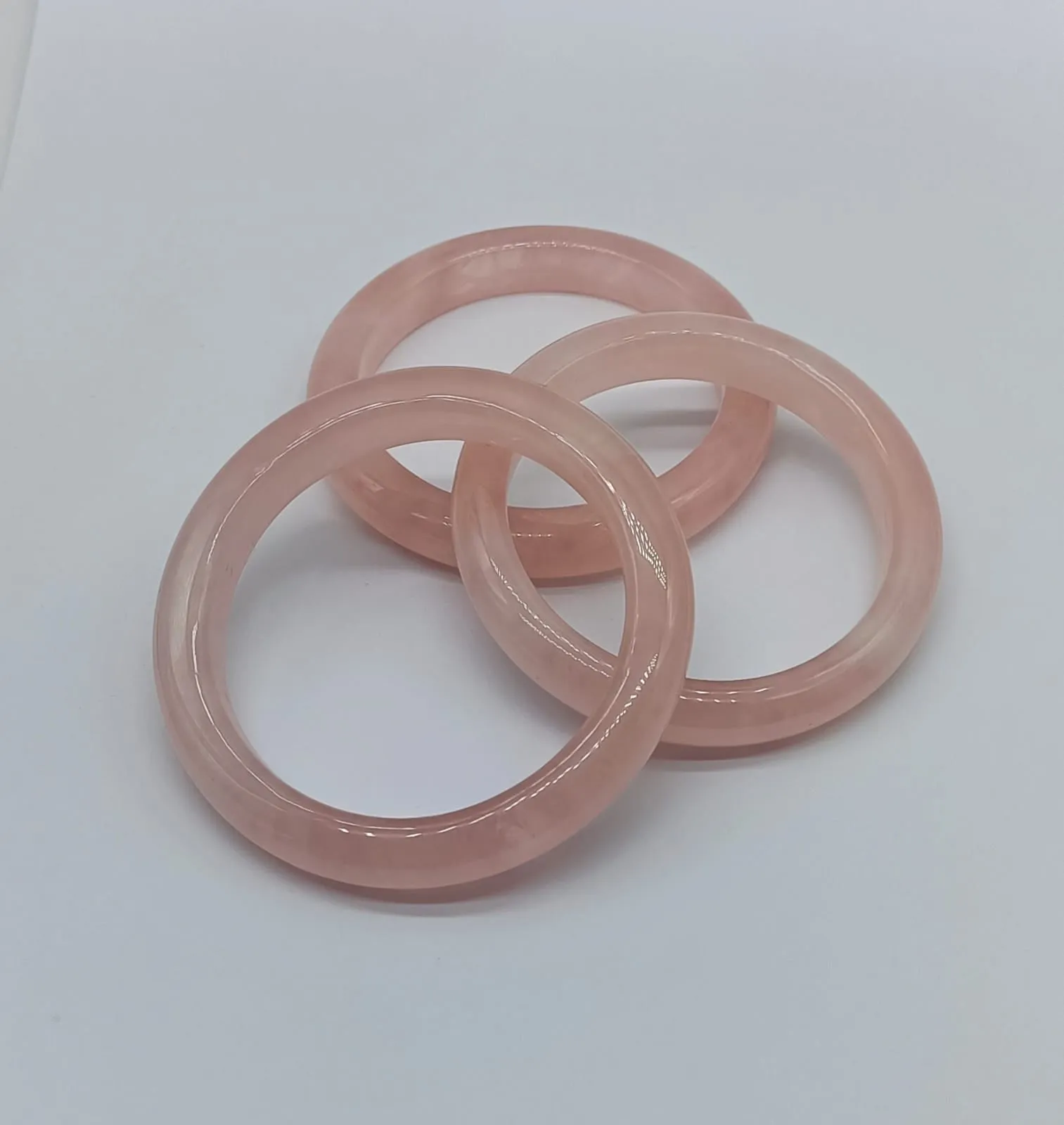 Rose Quartz Bangle - Diameter 6cm
