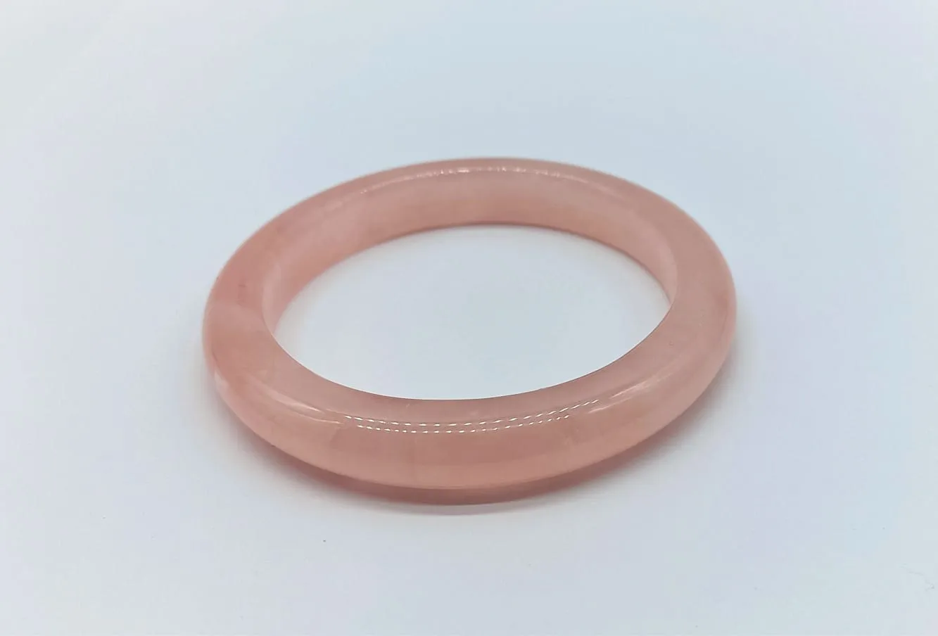 Rose Quartz Bangle - Diameter 6cm