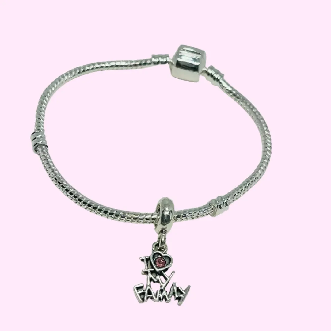 Round Clasp Snake Chain charm Bracelets