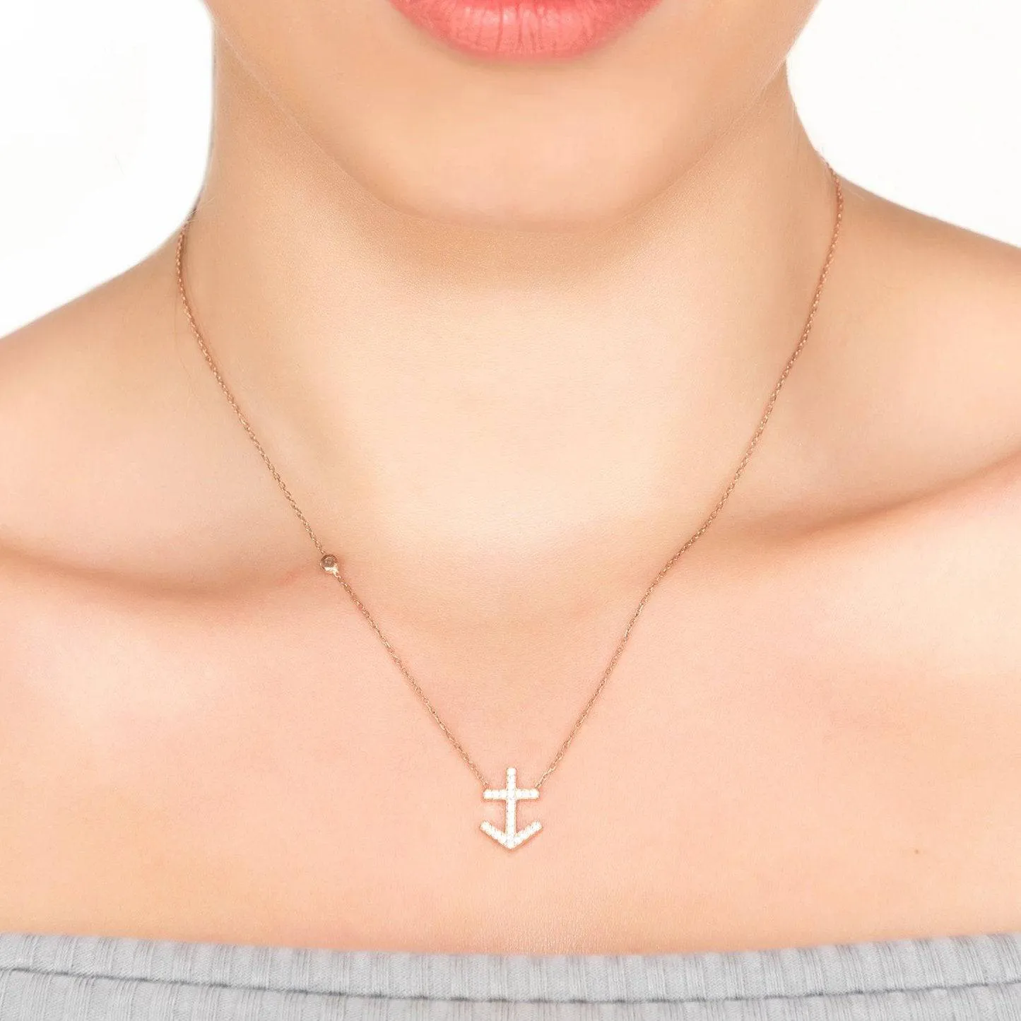 Sagittarius Pendant Necklace in Silver with Zircon Accents