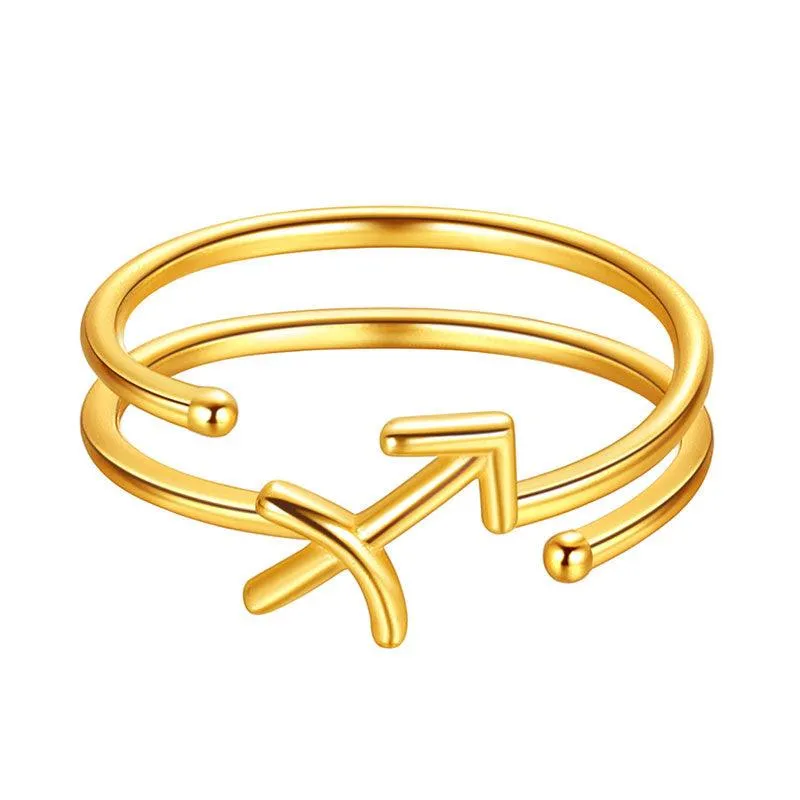 Sagittarius Rings Zodiac Sign Jewelry Women Girls Birthday Gifts 925 Sterling Silver