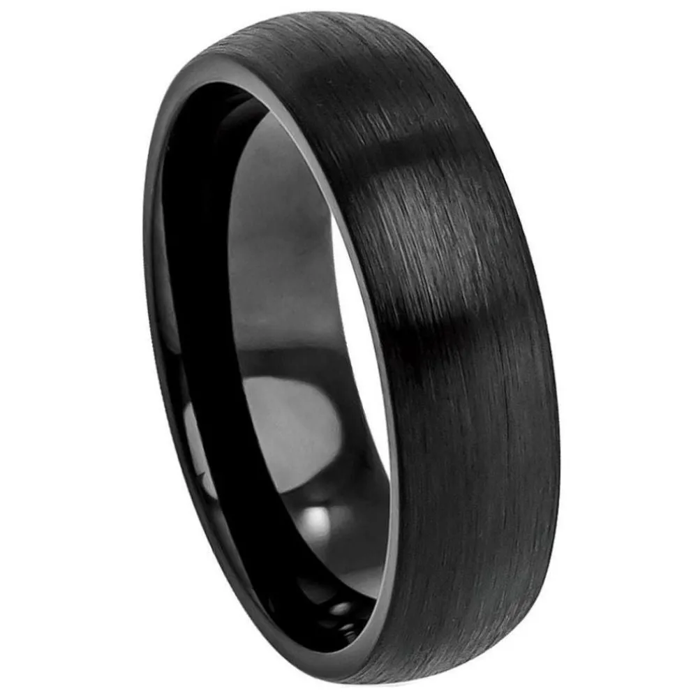 Scratch Free Tungsten Carbide Rings - 8mm Black Rhodium Plated