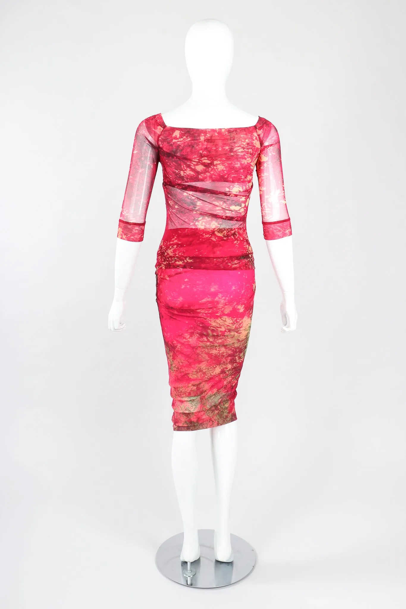 Sheer Mesh Top & Skirt Set
