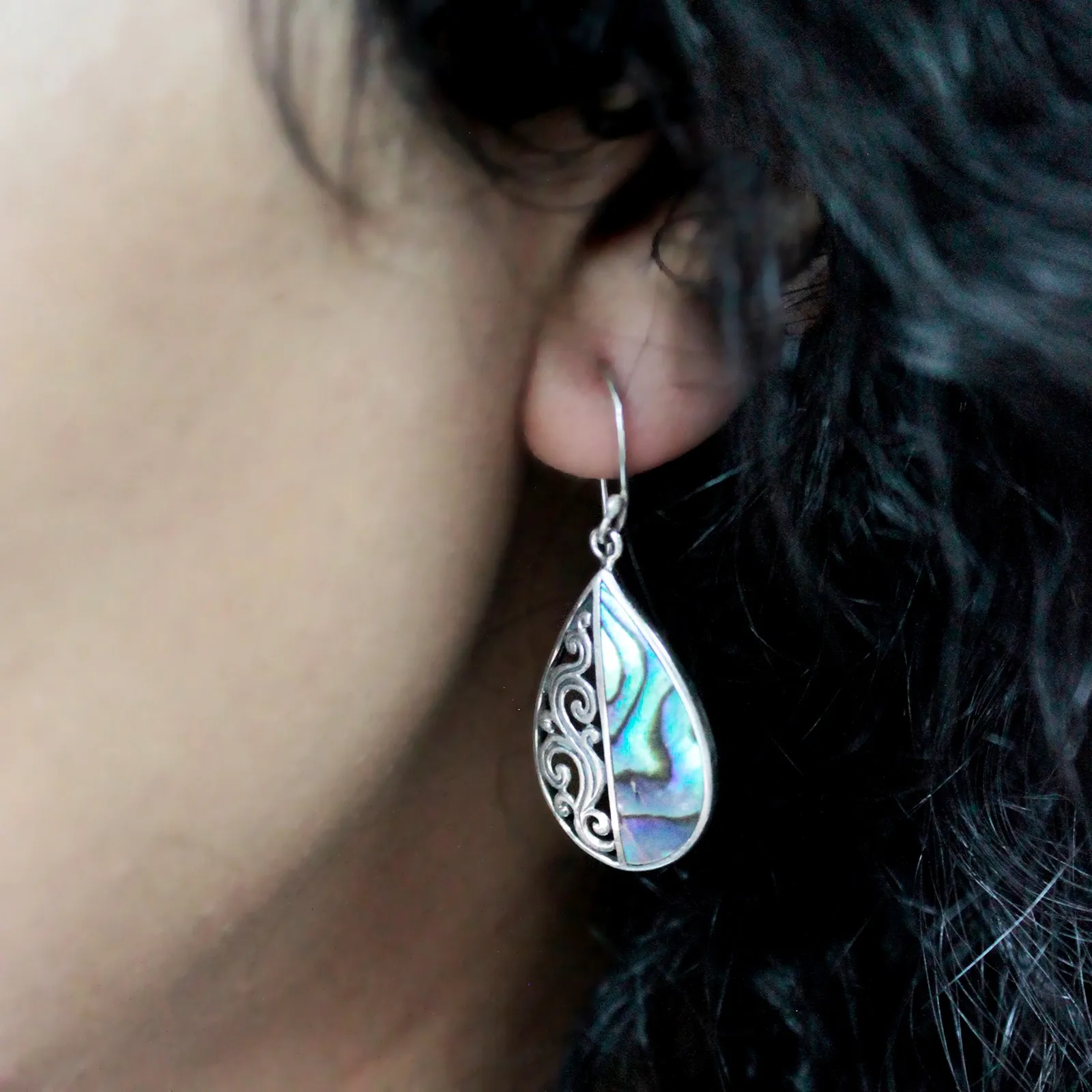 Shell & Silver Earrings - Classic Disc - MOP | Handmade 925 Silver Jewelry