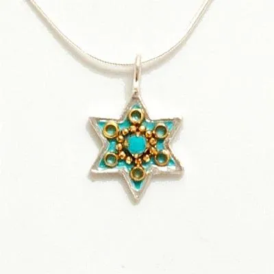 Shiny Star of David Necklace - Small