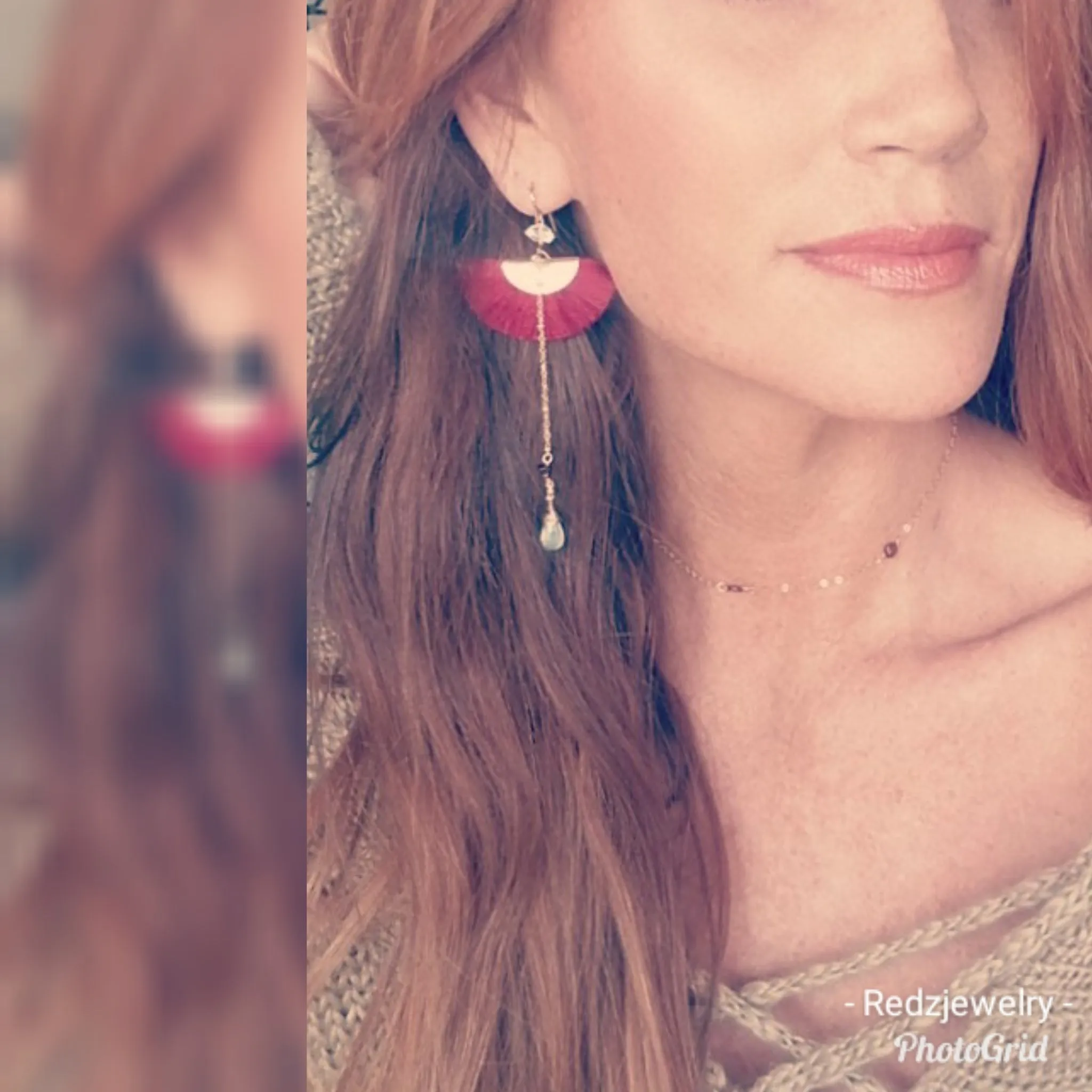 Silk Fan Earrings