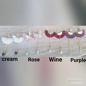 Silk Fan Earrings