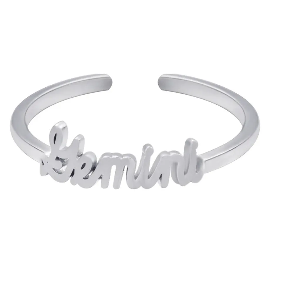 Silver Stackable Zodiac Ring