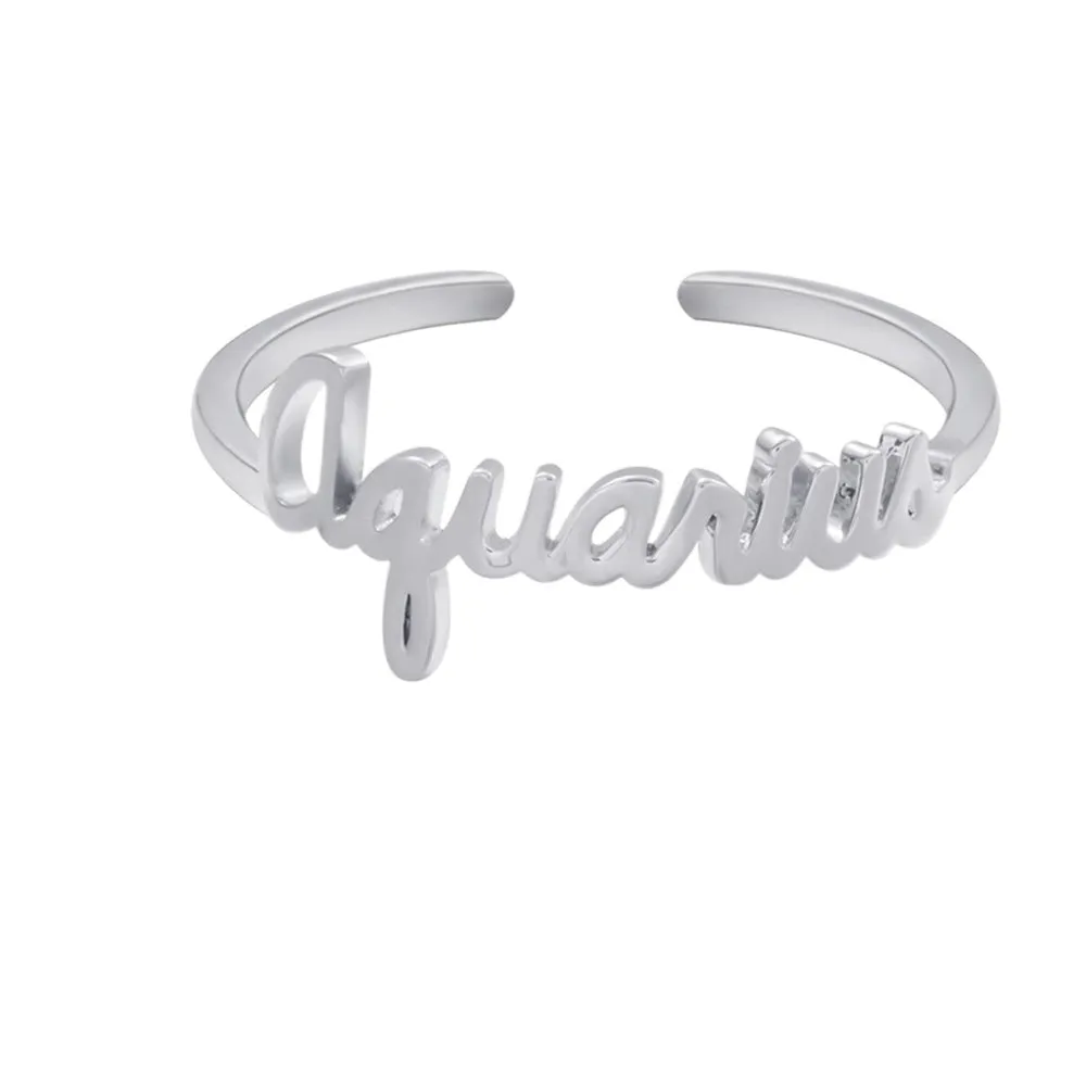 Silver Stackable Zodiac Ring