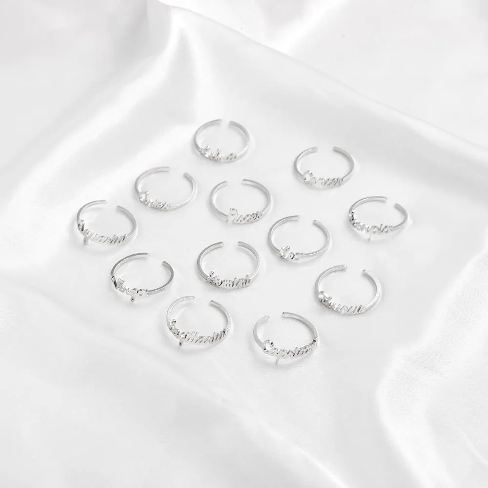 Silver Stackable Zodiac Ring